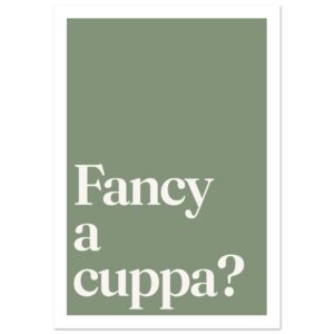 A minimalist wall art print featuring the text 