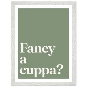 A minimalist wall art print featuring the text 