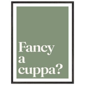 A minimalist wall art print featuring the text 