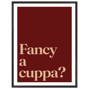 A minimalist wall art print featuring the phrase 