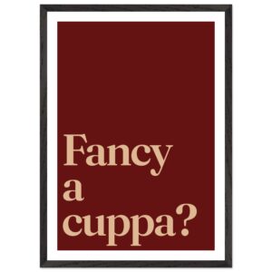 A minimalist wall art print featuring the text 