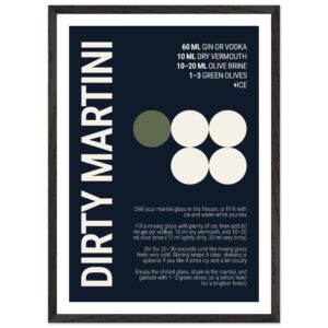 Typography print poster with text and colored circles on deep navy background.