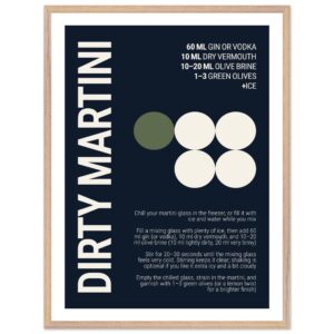 Dark navy poster featuring