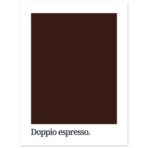 A dark brown color swatch with the text