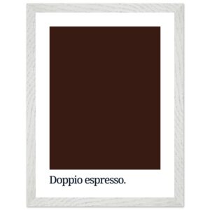 A dark brown color swatch is displayed in a white frame, with the text