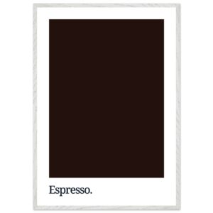 A dark brown poster featuring the word