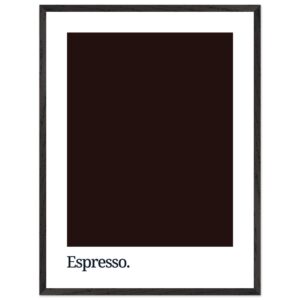 A dark brown poster featuring the word