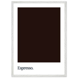A dark brown poster featuring the word
