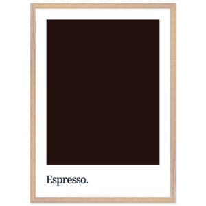 A dark brown poster featuring the word